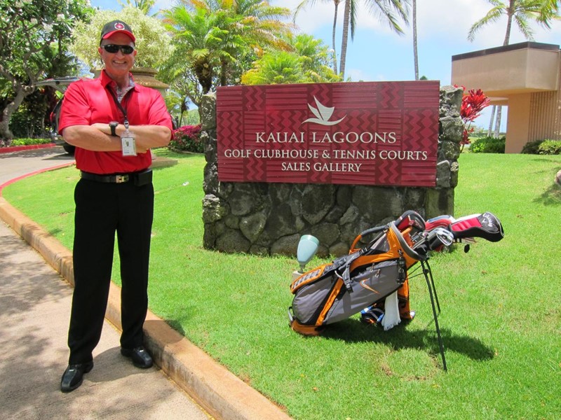 Klar til spill på Kauai Lagoons Golf Klubb!